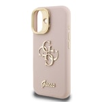 Apple iPhone 16 Kılıf Guess Orjinal Lisanslı Grained Yazı Logolu Kamera Standlı Kapak