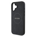Apple iPhone 16 Kılıf Guess Orjinal Lisanslı M-safe Şarj Özellikli Yazı Logolu Saffiano Peony Kapak
