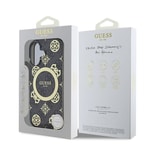 Apple iPhone 16 Kılıf Guess Orjinal Lisanslı M-safe Şarj Özellikli 4G Desenli IML Yazı Logolu Peony Kapak