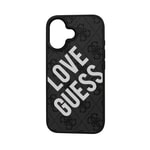Apple iPhone 16 Kılıf Guess Orjinal Lisanslı PU Deri 4G Desenli Üçgen Logolu Kapak