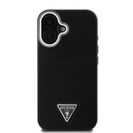 Apple iPhone 16 Kılıf Guess Orjinal Lisanslı M-safe Şarj Özellikli Grained Triangle Kapak
