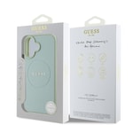 Apple iPhone 16 Kılıf Guess Orjinal Lisanslı M-safe Şarj Özellikli Yazı Logolu Grained Kapak