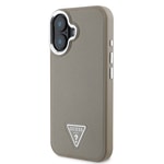 Apple iPhone 16 Kılıf Guess Orjinal Lisanslı M-safe Şarj Özellikli Grained Triangle Kapak