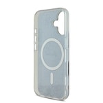 Apple iPhone 16 Kılıf Guess Orjinal Lisanslı M-safe Şarj Özellikli Yazı Logolu 4G Desenli Kapak