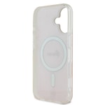 Apple iPhone 16 Kılıf Guess Orjinal Lisanslı M-safe Şarj Özellikli Yazı Logolu 4G Desenli Kapak