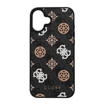 Apple iPhone 16 Kılıf Guess Orjinal Lisanslı M-safe Şarj Özellikli 4G Desenli Yazı Logolu Peony Kapak