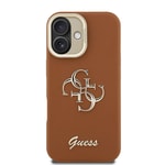 Apple iPhone 16 Kılıf Guess Orjinal Lisanslı Grained Yazı Logolu Kamera Standlı Kapak