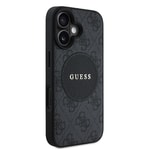 Apple iPhone 16 Kılıf Guess Orjinal Lisanslı M-safe Şarj Özellikli Yazı Logolu Circle Classic Kapak