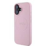 Apple iPhone 16 Kılıf Guess Orjinal Lisanslı M-safe Şarj Özellikli Yazı Logolu Grained Kapak