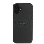 Apple iPhone 16 Kılıf Guess Orjinal Lisanslı M-safe Şarj Özellikli Yazı Logolu Grained Kapak