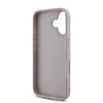 Apple iPhone 16 Kılıf Guess Orjinal Lisanslı PU Deri 4G Desenli Metal Büyük 4G ve Yazı Logolu Kapak