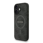Apple iPhone 16 Kılıf Guess Orjinal Lisanslı M-safe Şarj Özellikli PU Deri Bilek Askı İpli Yazı Logolu Kapak
