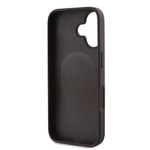 Apple iPhone 16 Kılıf Guess Orjinal Lisanslı M-safe Şarj Özellikli PU Deri 4G Desenli Taşlı Üçgen Logolu Kapak