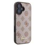 Apple iPhone 16 Kılıf Guess Orjinal Lisanslı M-safe Şarj Özellikli Yazı Logolu Peony Kapak