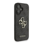 Apple iPhone 16 Kılıf Guess Orjinal Lisanslı PU Deri Bilek Askı İpli Metal Büyük 4G ve Yazı Logolu Kapak