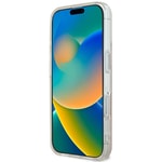 Apple iPhone 16 Kılıf Guess Orjinal Lisanslı M-safe Şarj Özellikli Yazı Logolu 4G Desenli Kapak