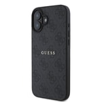 Apple iPhone 16 Kılıf Guess Orjinal Lisanslı M-safe Şarj Özellikli 4G Desenli Yazı Logolu Kapak