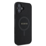 Apple iPhone 16 Kılıf Guess Orjinal Lisanslı M-safe Şarj Özellikli Yazı Logolu Saffiano Classic Kapak