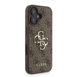 Apple iPhone 16 Kılıf Guess Orjinal Lisanslı PU Deri Bilek Askı İpli Metal Büyük 4G ve Yazı Logolu Kapak