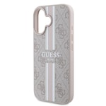 Apple iPhone 16 Kılıf Guess Orjinal Lisanslı M-safe Şarj Özellikli 4G Şerit Tasarımlı Printed Kapak