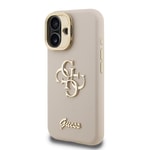Apple iPhone 16 Kılıf Guess Orjinal Lisanslı Grained Yazı Logolu Kamera Standlı Kapak