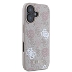 Apple iPhone 16 Kılıf Guess Orjinal Lisanslı M-safe Şarj Özellikli 4G Desenli Yazı Logolu Peony Kapak