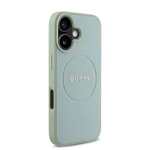 Apple iPhone 16 Kılıf Guess Orjinal Lisanslı M-safe Şarj Özellikli Yazı Logolu Grained Kapak
