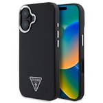 Apple iPhone 16 Kılıf Guess Orjinal Lisanslı M-safe Şarj Özellikli Grained Triangle Kapak