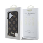 Apple iPhone 16 Kılıf Guess Orjinal Lisanslı M-safe Şarj Özellikli Yazı Logolu Peony Kapak