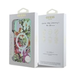 Apple iPhone 16 Kılıf Guess Orjinal Lisanslı M-safe Şarj Özellikli IML Baskılı Jungle Ring Kapak