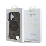 Apple iPhone 16 Kılıf Guess Orjinal Lisanslı M-safe Şarj Özellikli Yazı Logolu Circle Classic Kapak