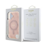 Apple iPhone 16 Kılıf Guess Orjinal Lisanslı M-safe Şarj Özellikli IML Baskılı Klasik Logolu 4G Desenli Kapak