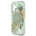 Apple iPhone 16 Kılıf Guess Orjinal Lisanslı M-safe Şarj Özellikli IML Baskılı Yazı Logolu Flower Tonal Circle Kapak