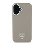 Apple iPhone 16 Kılıf Guess Orjinal Lisanslı M-safe Şarj Özellikli Grained Triangle Kapak