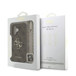 Apple iPhone 16 Kılıf Guess Orjinal Lisanslı PU Deri Bilek Askı İpli Metal Büyük 4G ve Yazı Logolu Kapak