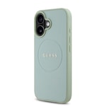 Apple iPhone 16 Kılıf Guess Orjinal Lisanslı M-safe Şarj Özellikli Yazı Logolu Grained Kapak