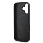 Apple iPhone 16 Kılıf Guess Orjinal Lisanslı M-safe Şarj Özellikli PU Üçgen Logo 4G Desenli Kapak