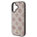 Apple iPhone 16 Kılıf Guess Orjinal Lisanslı M-safe Şarj Özellikli Yazı Logolu Peony Kapak