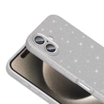 Apple iPhone 16 Kılıf Kamera Korumalı Simli Lüks Zore Koton Kapak