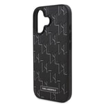 Apple iPhone 16 Kılıf Karl Lagerfeld Orjinal Lisanslı M-safe Şarj Özellikli KL Yazılı Hot Stamp Kapak
