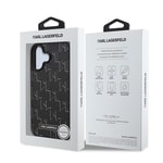 Apple iPhone 16 Kılıf Karl Lagerfeld Orjinal Lisanslı M-safe Şarj Özellikli KL Yazılı Hot Stamp Kapak