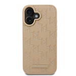 Apple iPhone 16 Kılıf Karl Lagerfeld Orjinal Lisanslı M-safe Şarj Özellikli KL Yazılı Hot Stamp Kapak