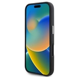 Apple iPhone 16 Kılıf Karl Lagerfeld Orjinal Lisanslı M-safe Şarj Özellikli Metal Kamera ve Buton Tasarımlı Plaka Logolu PU Deri Kapak