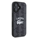 Apple iPhone 16 Kılıf Lacoste Orjinal Lisanslı M-safe Şarj Özellikli Mono Vintage Logo Kapak