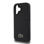 Apple iPhone 16 Kılıf Lacoste Orjinal Lisanslı PU Pike Desenli Arka Yüzey İkonik Timsah Dokuma Logolu Kapak + Type-C Kablo 1.5m