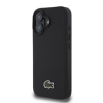Apple iPhone 16 Kılıf Lacoste Orjinal Lisanslı PU Pike Desenli Arka Yüzey İkonik Timsah Dokuma Logolu Kapak + Type-C Kablo 1.5m
