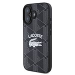 Apple iPhone 16 Kılıf Lacoste Orjinal Lisanslı M-safe Şarj Özellikli Mono Vintage Logo Kapak