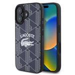 Apple iPhone 16 Kılıf Lacoste Orjinal Lisanslı M-safe Şarj Özellikli Mono Vintage Logo Kapak