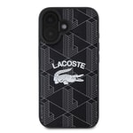 Apple iPhone 16 Kılıf Lacoste Orjinal Lisanslı M-safe Şarj Özellikli Mono Vintage Logo Kapak
