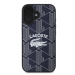 Apple iPhone 16 Kılıf Lacoste Orjinal Lisanslı M-safe Şarj Özellikli Mono Vintage Logo Kapak